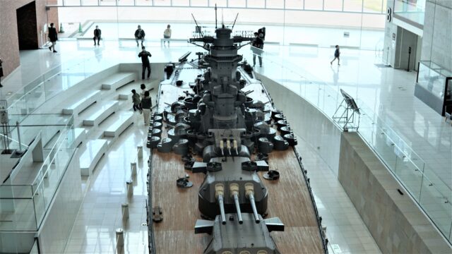 大和ミュージアムの戦艦大和のジオラマ